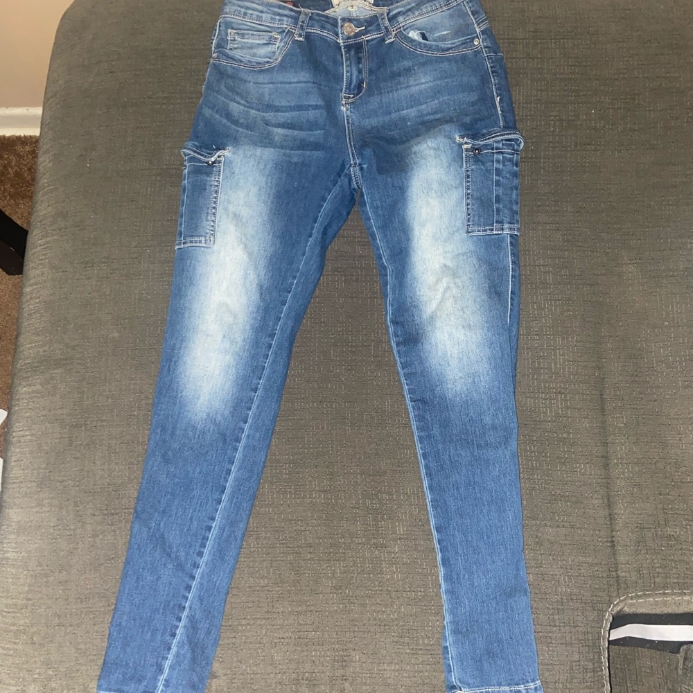 Skinny cargo jeans